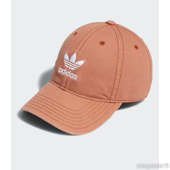 Adidas Trefoil Embroidered Relaxed Strap Back Adjustable Hat Athletic Casual New - Picture 1 of 8